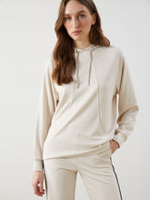 LCW Modest Beige Plain Oversize Women Hoodie