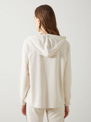 LCW Modest Beige Plain Oversize Women Hoodie