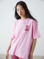 LCW Vision Pink Crew Neck Printed Women T-Shirt