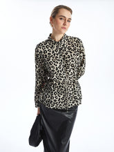 LCWAIKIKI Classic Black Leopard Print Women Shirt