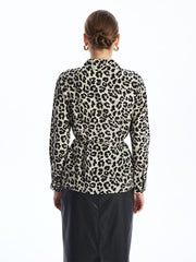 LCWAIKIKI Classic Black Leopard Print Women Shirt