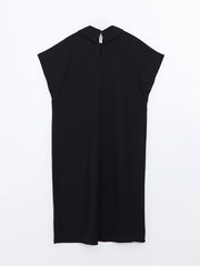LCWAIKIKI Maternity Black Shirt Collar Stone Women Dress