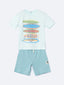 LCW Kids Crew Neck Boy T-Shirt And Shorts