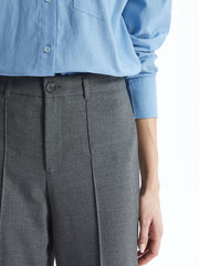 LCW Vision Grey Slim Fit Women Trousers