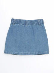LCW Kids Adjustable Waist Floral Girl Jean Skirt