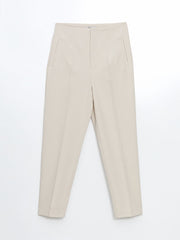 LCW Vision Ecru Slim Fit Women Trousers