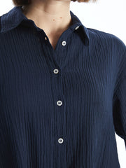 LCW Vision Beige Textured Women Shirt