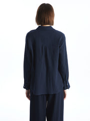 LCW Vision Beige Textured Women Shirt