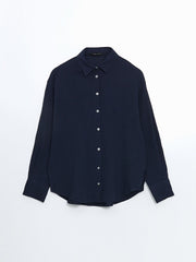 LCW Vision Beige Textured Women Shirt