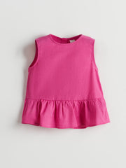 LCW Kids Regular Fit Poplin Flounce GirlS Blouse