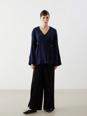 LCW Vision Khaki Double Breasted Textured Women Kimono