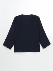 LCW Vision Khaki Double Breasted Textured Women Kimono