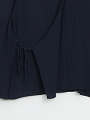 LCW Vision Khaki Double Breasted Textured Women Kimono