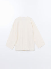 LCW Vision Khaki Double Breasted Textured Women Kimono