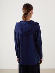 LCW Modest Hooded Textured Oversize Crinkle Women Tunic