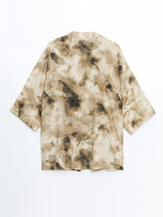 LCW Vision Shawl Collar Patterned Oversize Women Kimono