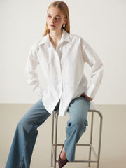 LCW Vision Openwork Oversize Women Shirt