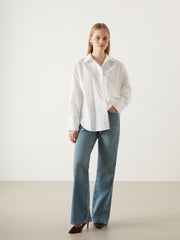 LCW Vision Openwork Oversize Women Shirt