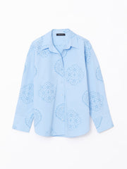 LCW Vision Openwork Oversize Women Shirt