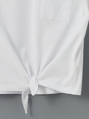 LCW Kids Crew Neck Girls Crop T-Shirt