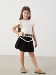 LCW Kids Crew Neck Embroidered Baby Girl T-Shirt