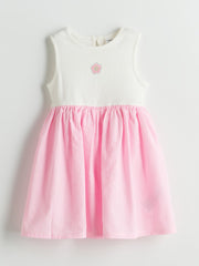 LCW Kids Crew Neck Floral GirlS Camisole Dress