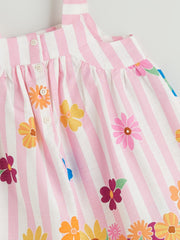 LCW Kids Floral GirlS Linen Blend Dress