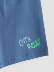 LCW Kids Crew Neck Boy Shorts Pajama Set