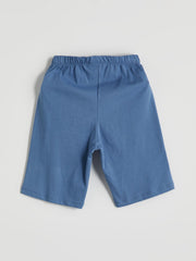 LCW Kids Crew Neck Boy Shorts Pajama Set