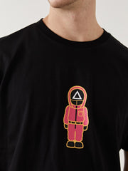 Xside Crew Neck Short Sleeve Squid Game Printed Combed Cotton Men T-Shirt