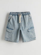 LCW Kids Elastic Waist Boy Jean Cargo Shorts