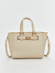 LCW ACCESSORIES Black Leather Look Women Shoulder Bag