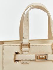 LCW ACCESSORIES Black Leather Look Women Shoulder Bag