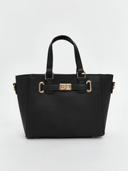 LCW ACCESSORIES Black Leather Look Women Shoulder Bag