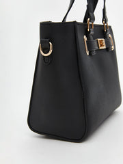 LCW ACCESSORIES Black Leather Look Women Shoulder Bag