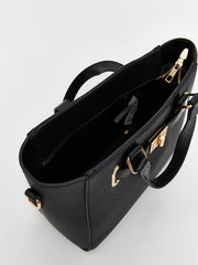 LCW ACCESSORIES Black Leather Look Women Shoulder Bag