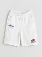 LCW Kids Elastic Waist New York Printed Boy Shorts