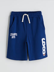 LCW Kids Blue Elastic Waist Boy Shorts