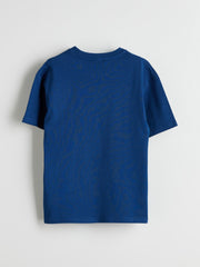 LCW Kids Blue Crew Neck Boy T-Shirt