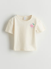 LCW Baby Printed Baby Girl T-Shirt And Striped Shorts 2-Pack