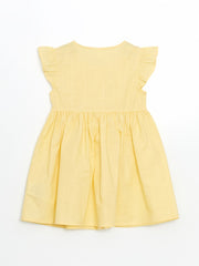 LCW Kids Pleated Girl Linen Look Shirt Dress