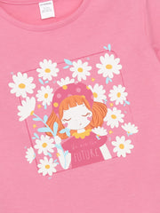 LCW Kids Crew Neck Printed Girls T-Shirt