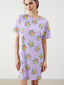 LCW Young Lilac Crew Neck Avocado Printed Women Nightgown