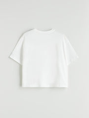 LCW Kids Crew Neck Girls Crop T-Shirt