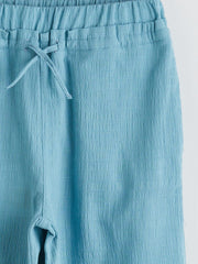 LCW Kids Elastic Waist Textured Girl Trousers