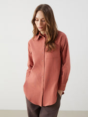 LCW Modest Loose Fit Muslin Women Shirt Tunic