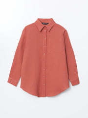 LCW Modest Loose Fit Muslin Women Shirt Tunic