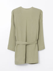 LCWAIKIKI Classic Brown Shawl Collar Women Kimono