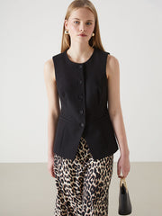 LCW Vision Ecru Crew Neck Women Classic Vest