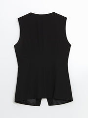 LCW Vision Ecru Crew Neck Women Classic Vest